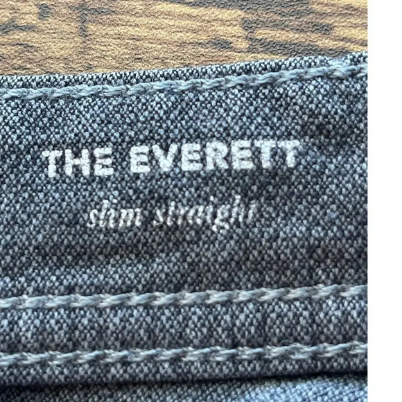 Adriano Goldschied Mens 30X34 Dark Gray The Everett Slim Straight Jean FLAWS - Picture 10 of 14